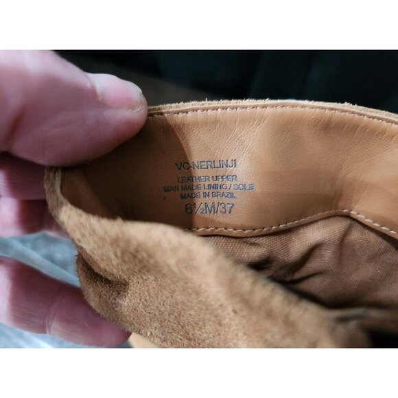 NEW Vince Camuto Nerlinji Cognac Tan Suede Slouch Ankle Boots/Sz. 6.5M - Picture 7 of 9